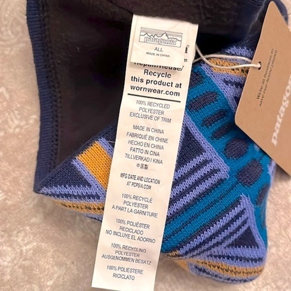 Brand New Patagonia Powder Town Headband Knit Fleece Lining Snow Beam Periwinkle - Picture 8 of 14